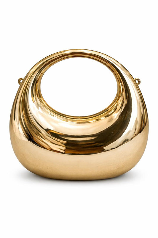 Noir Chrome Luxe Clutch Acrylic*