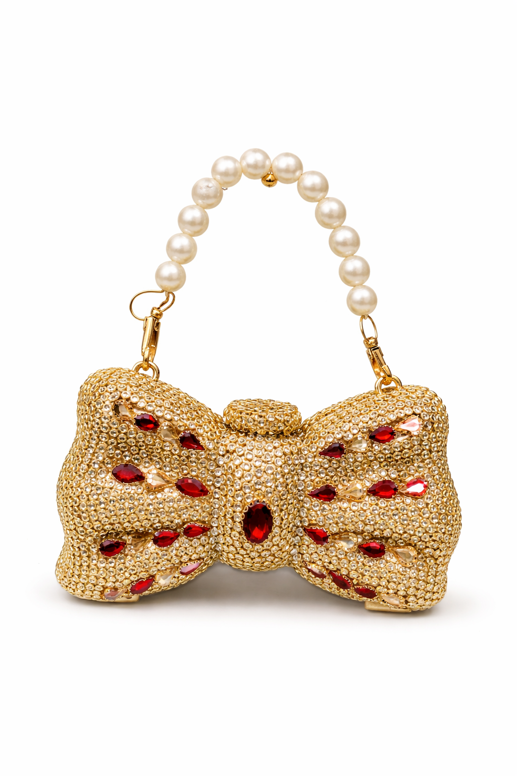 🎀 Royal Kundan Bow Mini Clutch 🎀