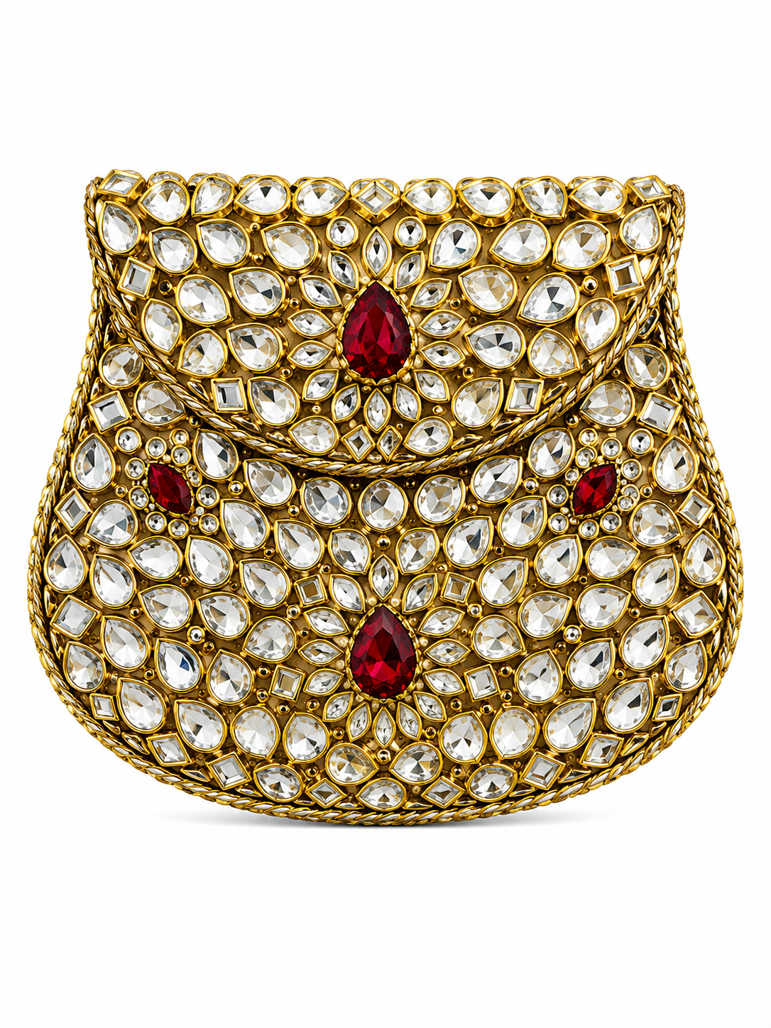 Indian Clutch Kundan Design ef