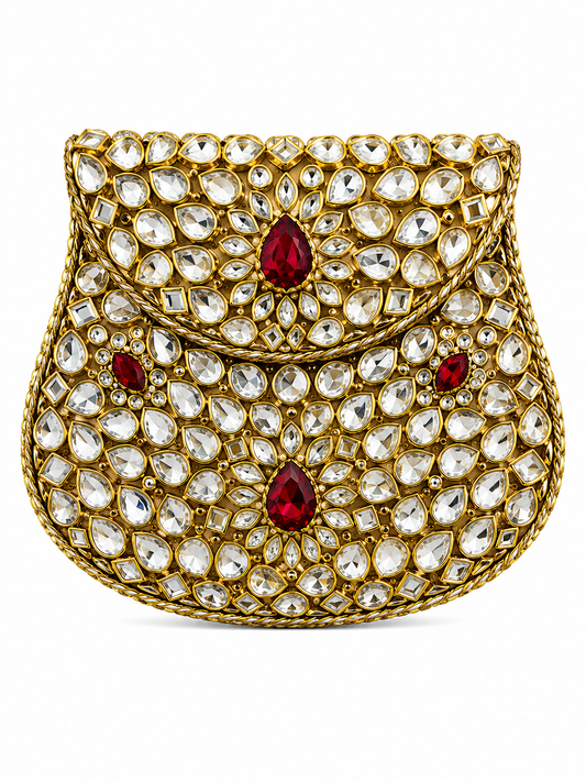 Indian Clutch Kundan Design ef
