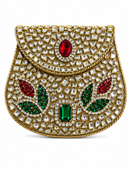 Indian Clutch Kundan Design Sc