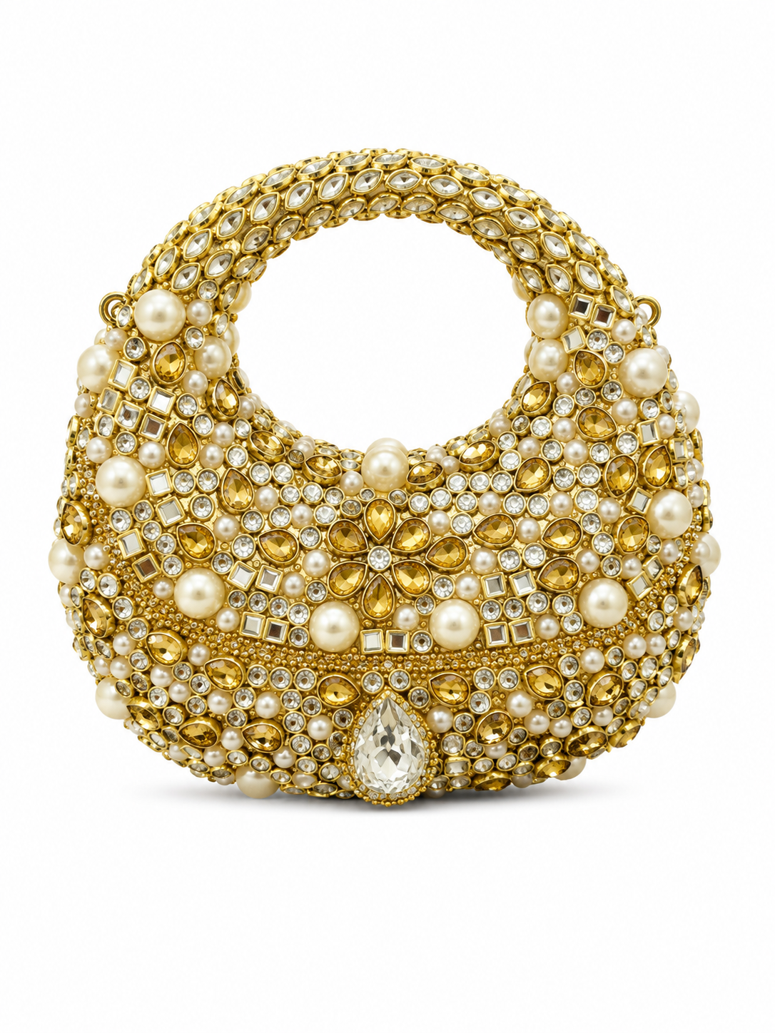 Kundan moon clutch A