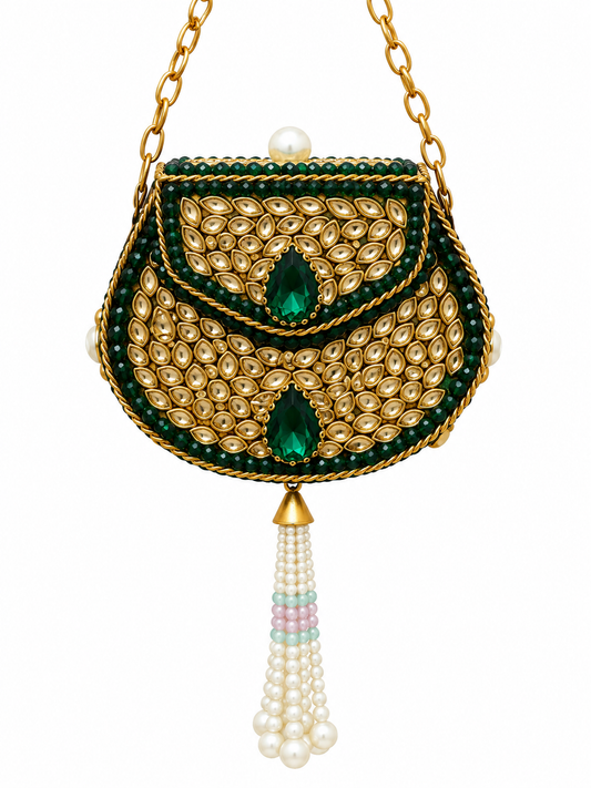 Kundan  matel turkish clutch  Jj