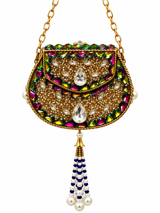 Kundan  matel turkish clutch  II