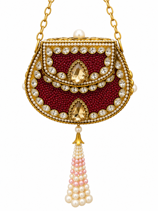 Kundan  matel turkish clutch  II