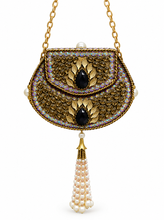 Kundan  matel turkish clutch  HH
