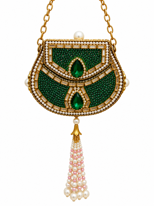 Kundan  matel turkish clutch  Gg