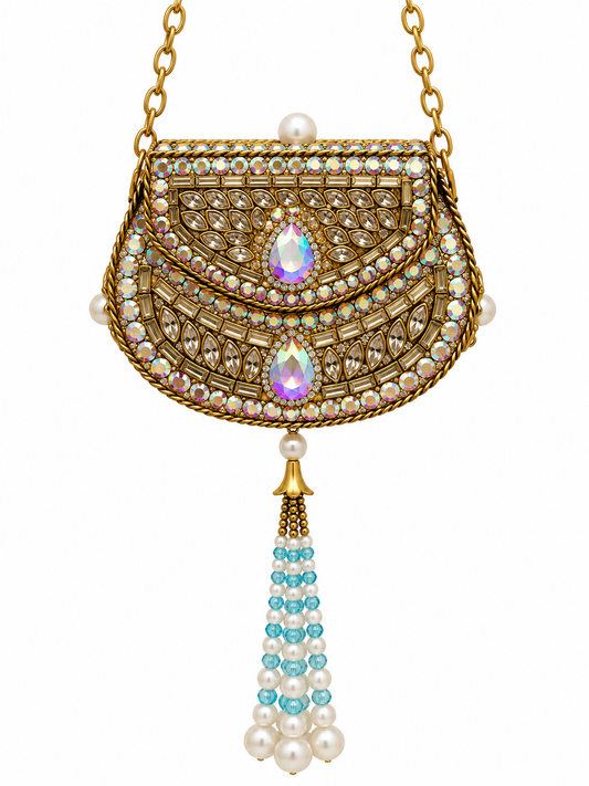 Kundan  matel turkish clutch  Bb