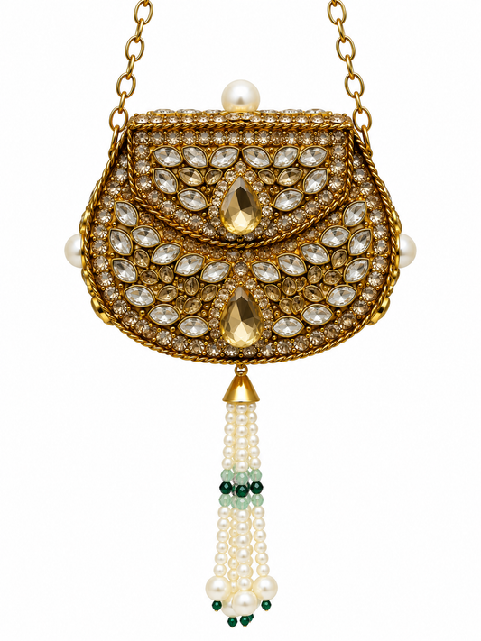 Kundan  matel turkish clutch  Y