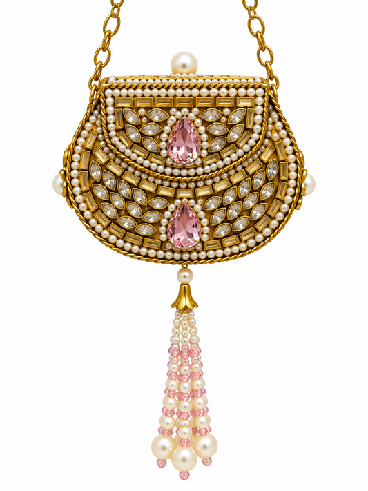 Kundan  matel turkish clutch  V