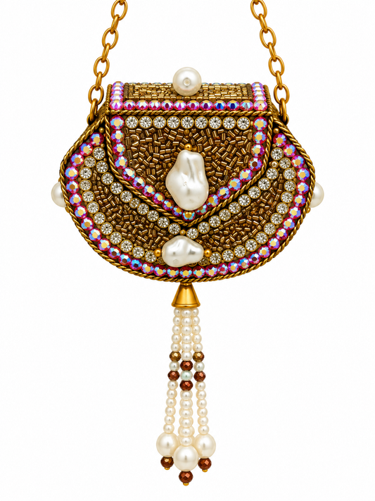 Kundan  matel turkish clutch  O