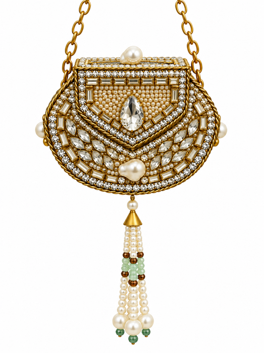 Kundan  matel turkish clutch  M
