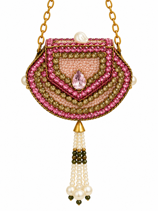 Kundan  matel turkish clutch  L