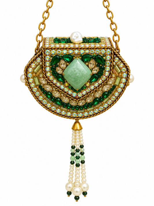 Kundan  matel turkish clutch  J