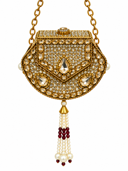 Kundan  matel turkish clutch  I