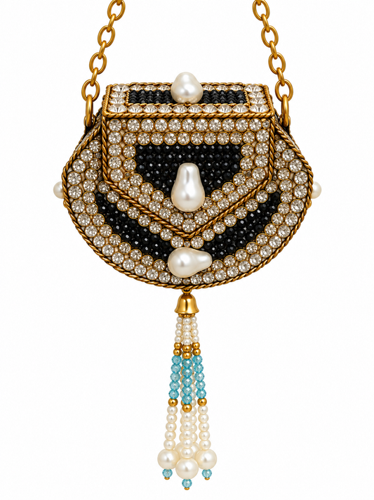 Kundan  matel turkish clutch  G