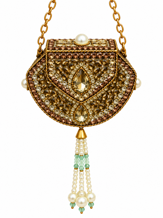 Kundan  matel turkish clutch  E